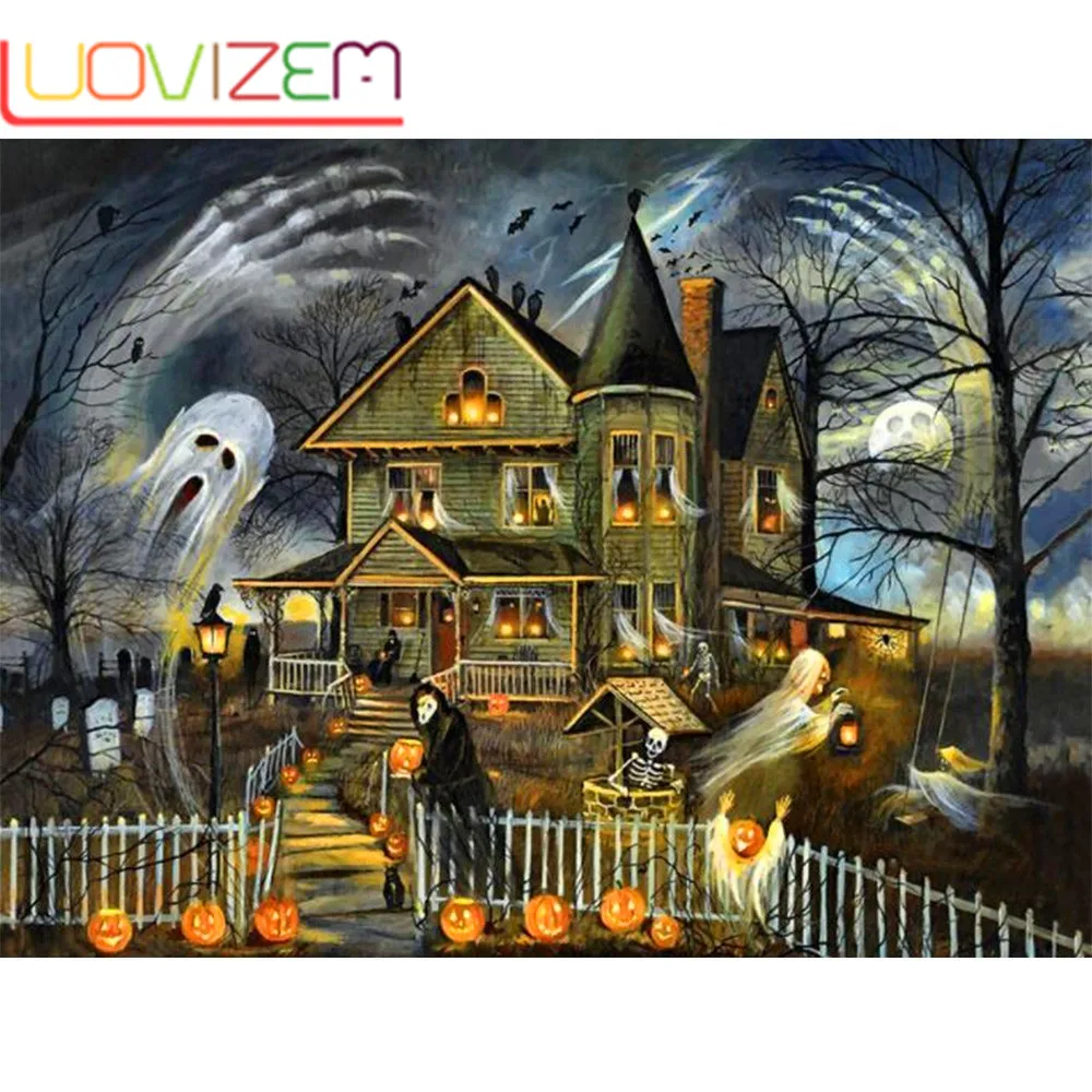 

Diamond Painting Cartoon Serise Handicraft 5D Full Square Drill Diamond Mosaic Halloween Needlework Wall Art DIY Cross Stitch