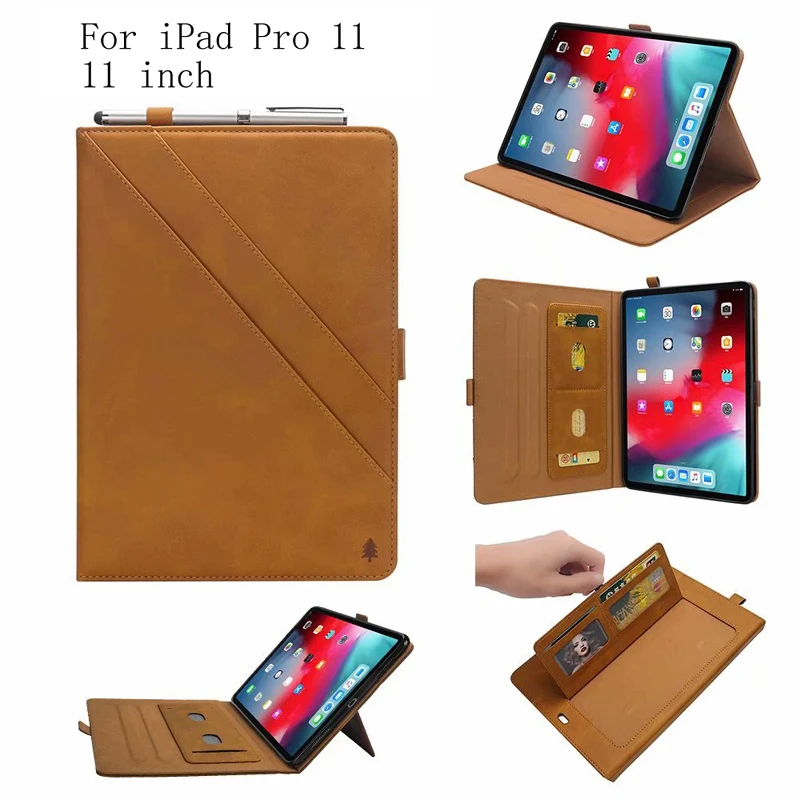 For iPad Pro 11 Case Retro Business iPad Pro 11 inch 2018 Cover Tablet