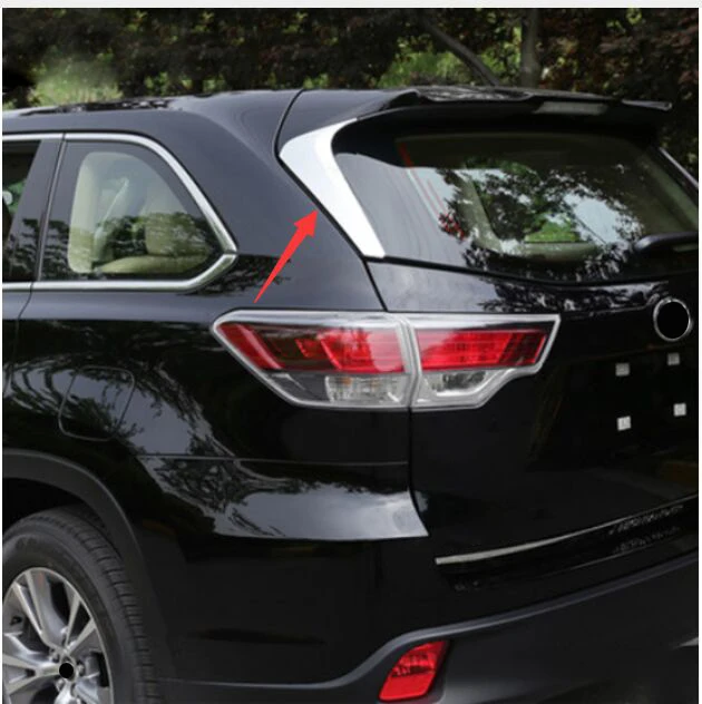 Аксессуары подходят для TOYOTA HIGHLANDER 2014-KLUGER хромированный задний боковый спойлер