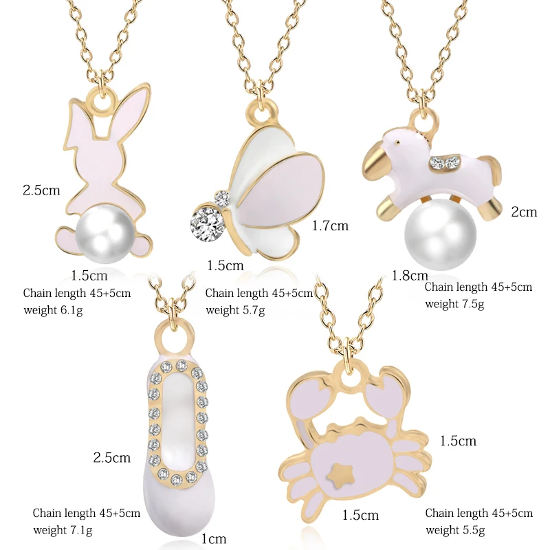 DIY Cartoon Enamel Dragon Bird Fox Rabbit Pendant Chinchilla Cat Necklace For Women Kawaii Animal Family Choker Jewelry Collares