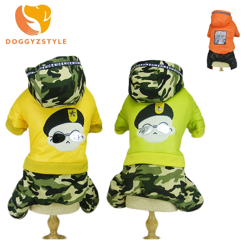 

Warm Dog Coat Pets Jumpsuits Clothes Winter Hoodies Down Jacket For Small Large Dogs Camouflage Puppy Cat Clothing DOGGYZSTYLE