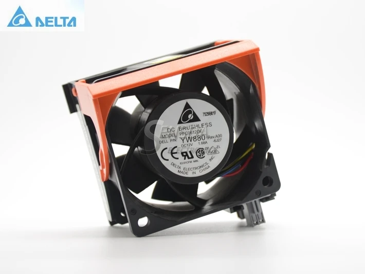 

Для delta PFC0612DE 6038 6 см 60 мм DC 12 В 1.68A для PowerEdge 2950 PR272 DC471 YW880 серверный инвертор Охлаждающий вентилятор