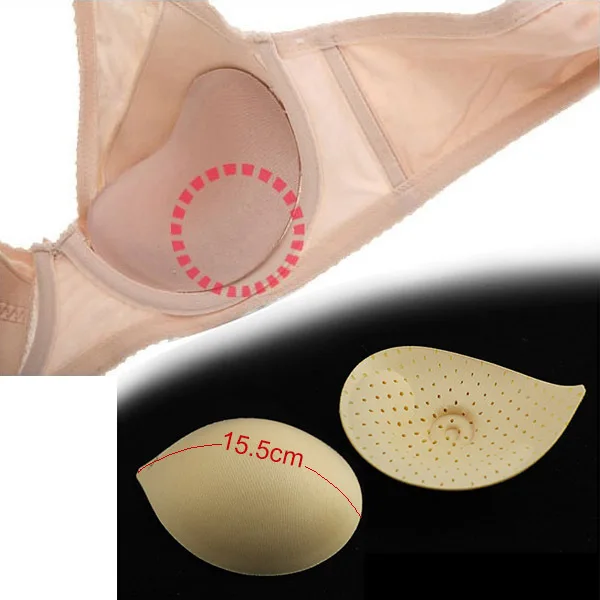 10pairs Khaki Bra Cup Soft Foam Pads Push Up Breast Enhancer with