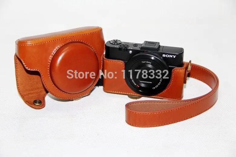 Кожаный чехол для камеры Sony Cyber shot RX rx100/RX100II/RX100III M2 M3 M4 rx100 iii 100 ii|camera case bag|bag forcase bag |