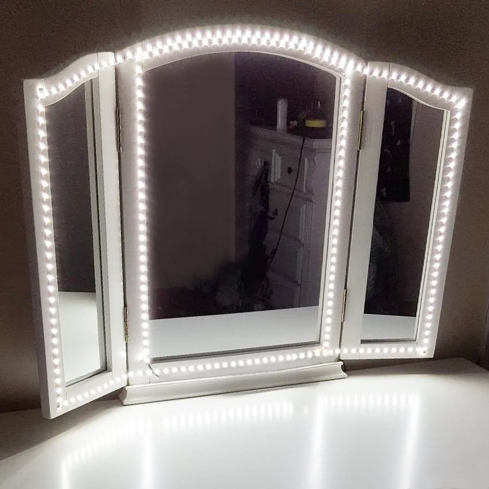 

Makeup Mirror Vanity 240 LEDs Mirror Light with Dimmer and Power Supply For Dressing Table With Manual Makeup Mirror Lights