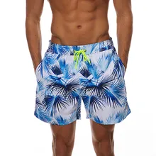Быстросохнущие мужские цвет синий шорты для плавания пляж цветок костюм для сёрфинга Лето краткое бинты Спорт Стиль Человек плавки