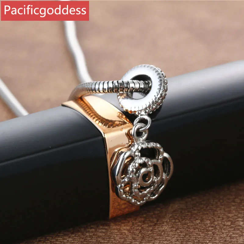 

stainless steel necklaces pendant rose shape for best gift