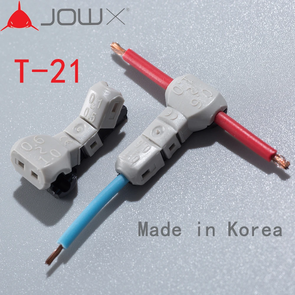 JOWX T 21 10 шт 18AWG 0 75 кв. мм Tap 23 ~ 20 3 5 Т образный Кабельный соединитель быстроразъемный