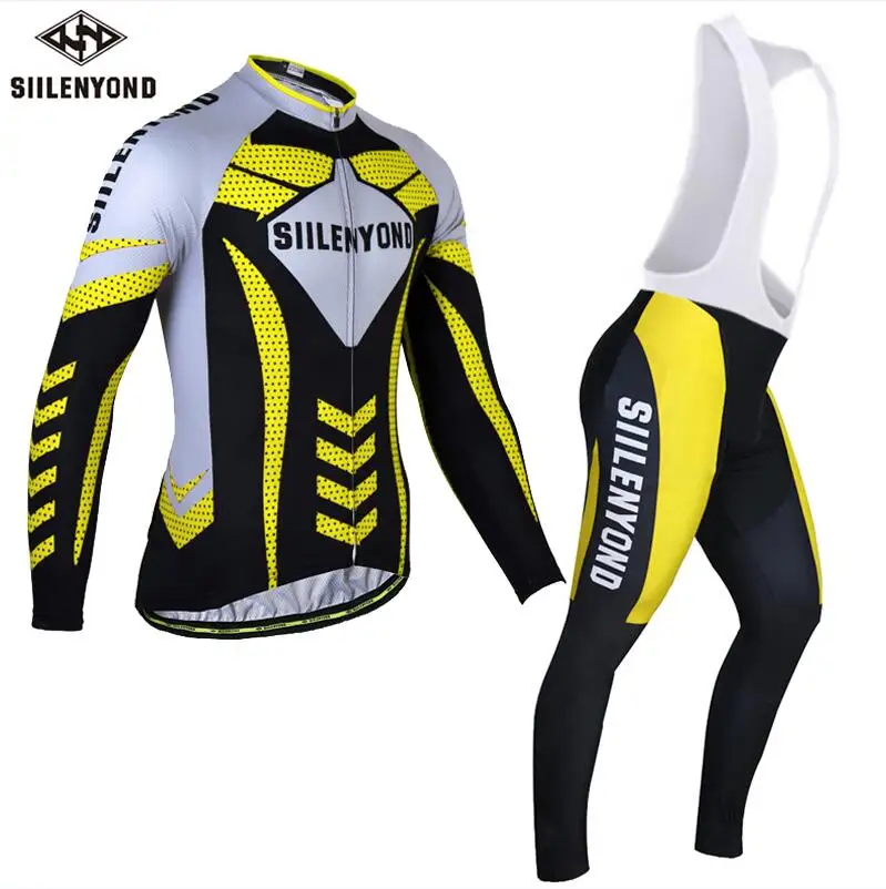 SIILENYOND, 3D коврик для велосипеда, ropa ciclismo, Мужская зимняя теплая флисовая велосипедная одежда, Майо, комплект одежды, wielerkleding heren, костюмы - Цвет: CBJ-BT-S0801
