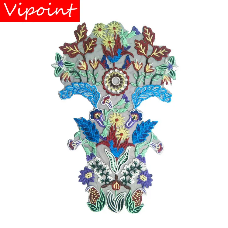 

VIPOINT embroidery big bird patches flower patches badges applique patches for clothing ZM-80