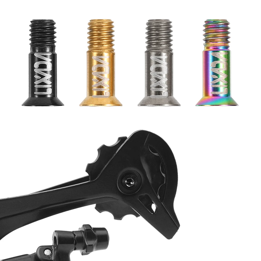

2PCS M5 Bike Rear Derailleur Guide Wheel Screws Bolts Ultralight Cycling Titanium Alloy Screws Spare Parts For Bicycle