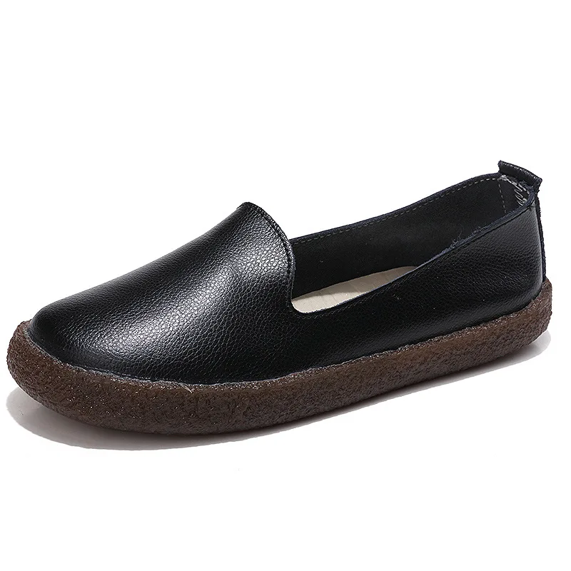 comfortable black flat work shoes
