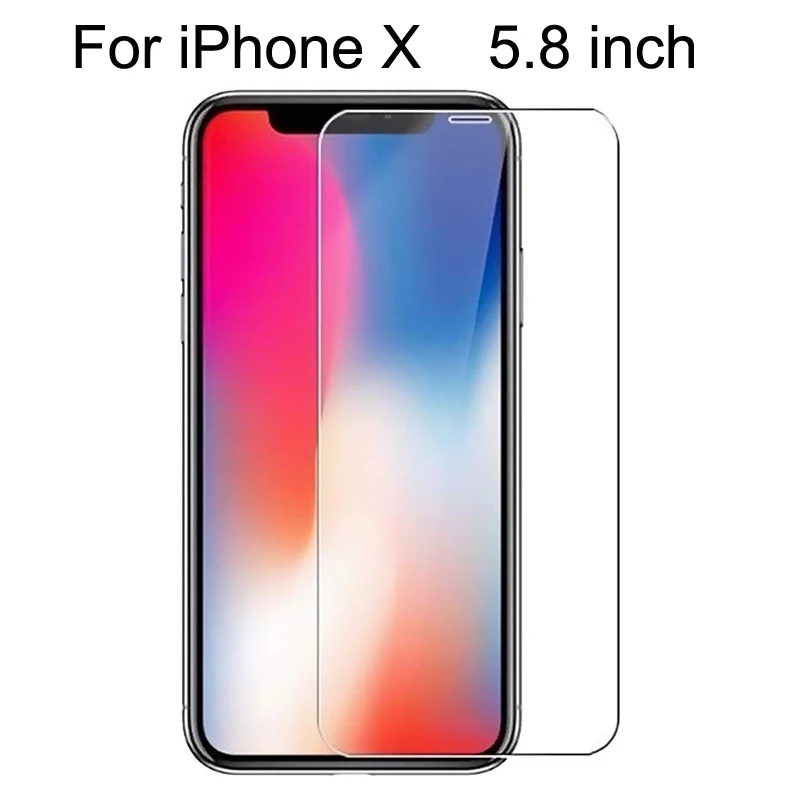 10 шт. закаленное стекло для iPhone XS MAX XR 4 4S 5 5S SE 5c Защитная пленка для экрана для iPhone 6 6s 7 8 Plus X защита стекла - Цвет: For iPhone X