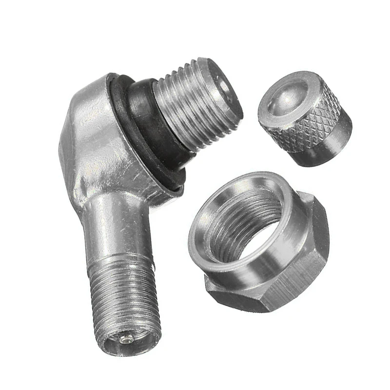 

Silver Tyre Valve Motorcycle CNC 90 Degree Angle Wheel NCY Replacement