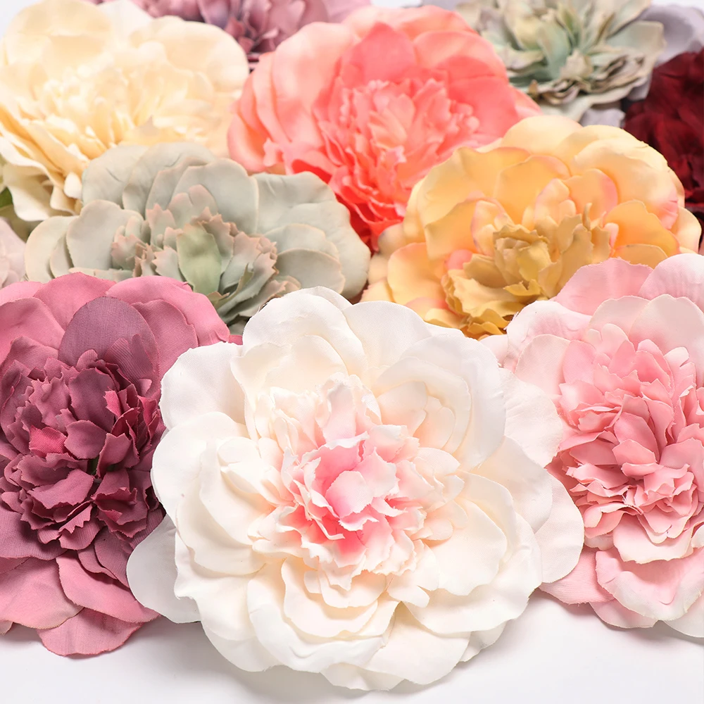 5pcs 2019 Beautiful Peony Artificial Silk Flowers Small Bouquet Flores Marriage Fake Flower Home