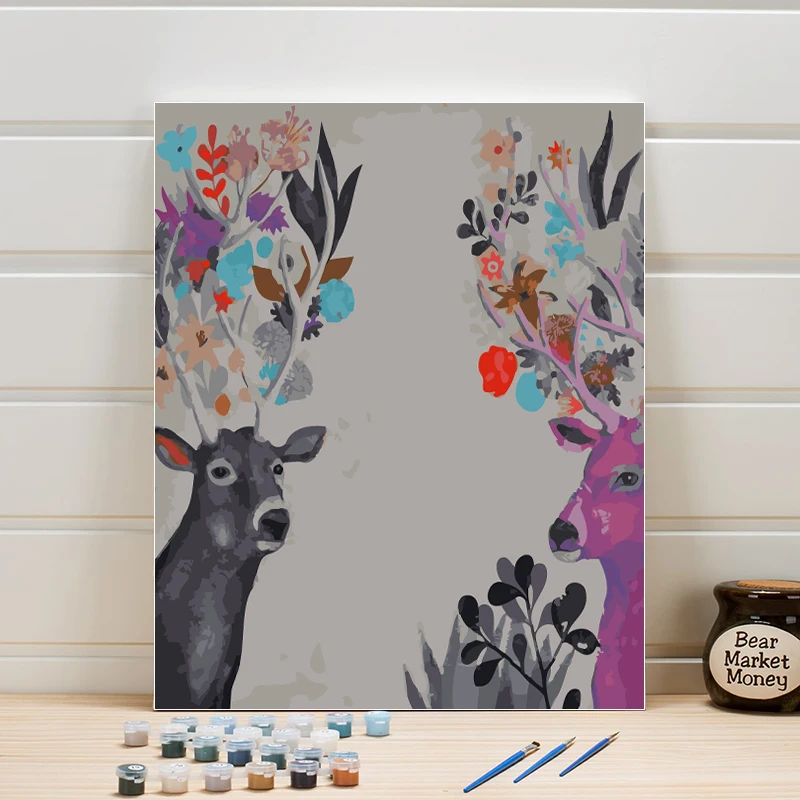 

DIY Paint By Numbers On Canvas Acrylics Hand Painted Oil Painting Wall Art Pictures For Kids Room Bedroom Home Decoration Crafts
