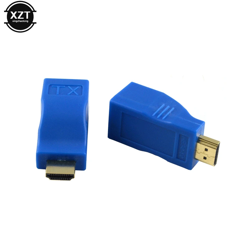 2 шт./пара 1080P HDMI удлинитель для RJ45 30 м через Cat 5e/6 сетевой LAN Ethernet адаптер усиления