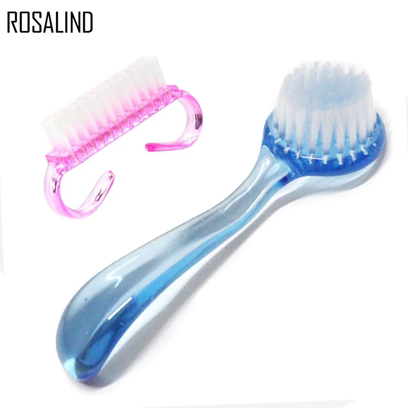 ROSALIND 1 набор, пластиковая щетка для чистки ногтей, щетка для чистки педикюра с круглой головкой, аксессуары для ногтей, инструменты