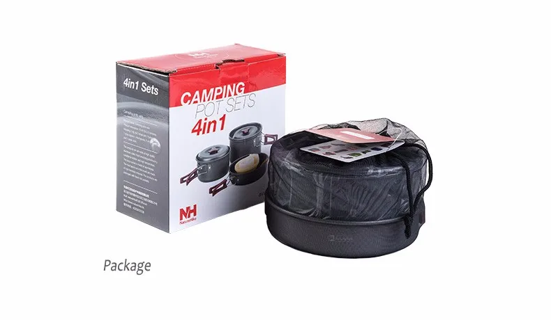 Acampamento ao ar Conjunto de Cozinha Naturehike Livre Panelas Talheres Piquenique Mochila Tigela Pote Pan Caminhadas Fogão Conjunto 2-3 Pessoas 16 talheres piquenique mochila conjunto de cozinha tigela