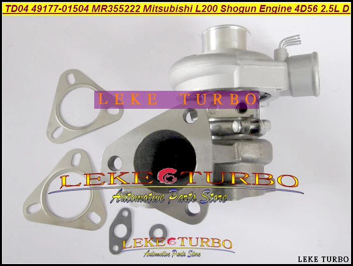 TD04 49177-01504 49177-01503 MR355222 Turbine Turbo Turbocharger For Mitsubishi L200 Shogun 4D56 2.5L water cooled (2)