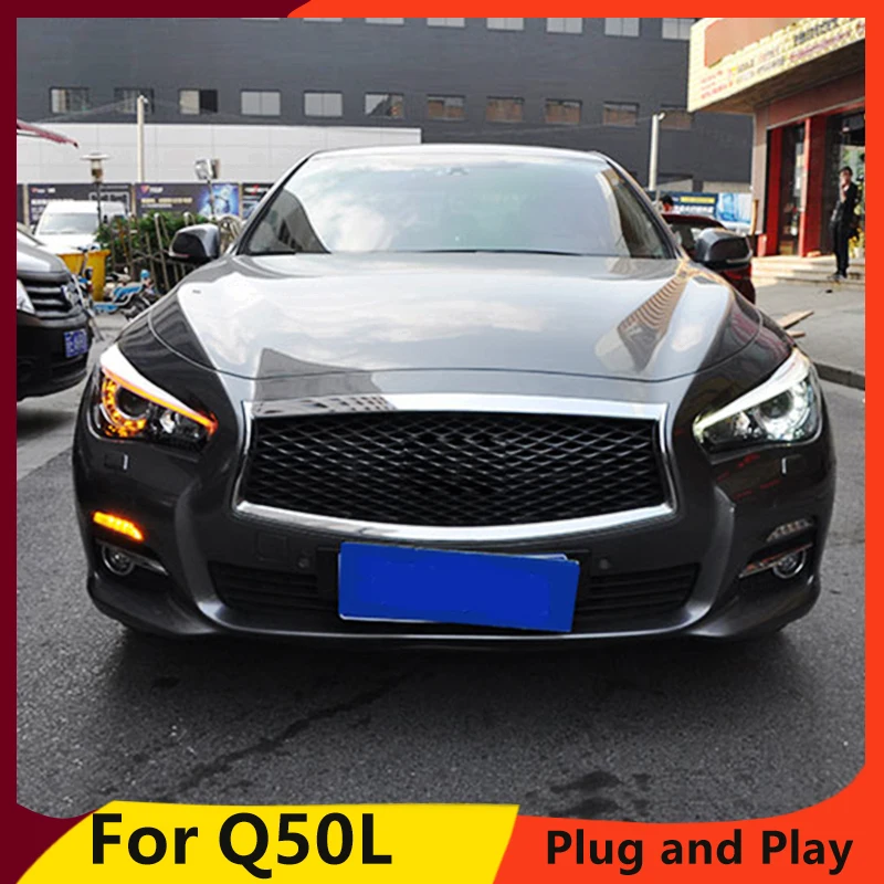 KOWELL автомобильный Стайлинг для Infiniti Q50L фары 2015 2016 головная лампа led DRL Передняя
