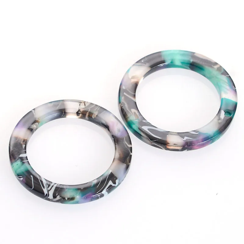 

Miasol New Arrival 20 Pcs 30MM Round Dount DIY Earrings Pendants Ornaments Acetic Acid Fresh Powder For Jewelry Making