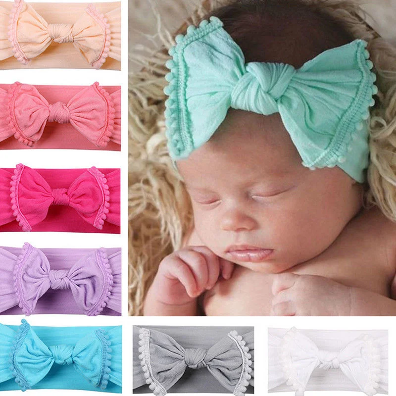 

Cute Lovely Kids Girls Baby Toddler Turban Knotted Headband Newborn Solid Color Cotton Hair Band Accessories Headwear
