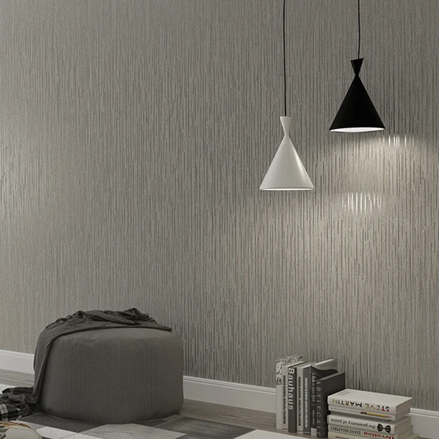 modern solid grey wallpaper for bedroom plain simple textured yellow