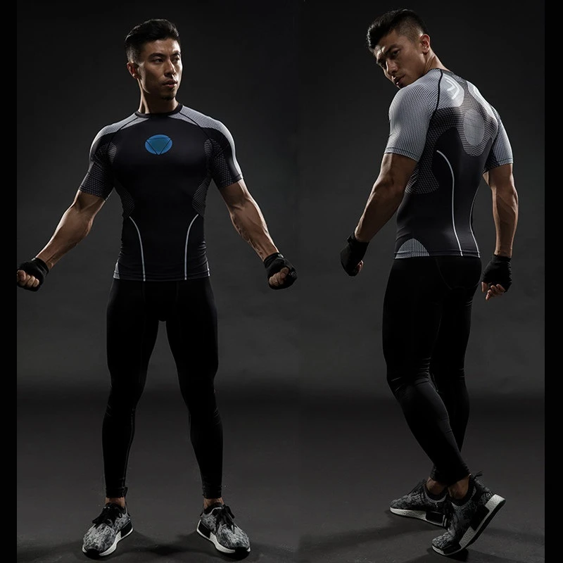 

TUNSECHY Brand Captain America New Comic Superhero Compression Shirt Captain America Iron man Fit Tight Bodybuilding T Shirt