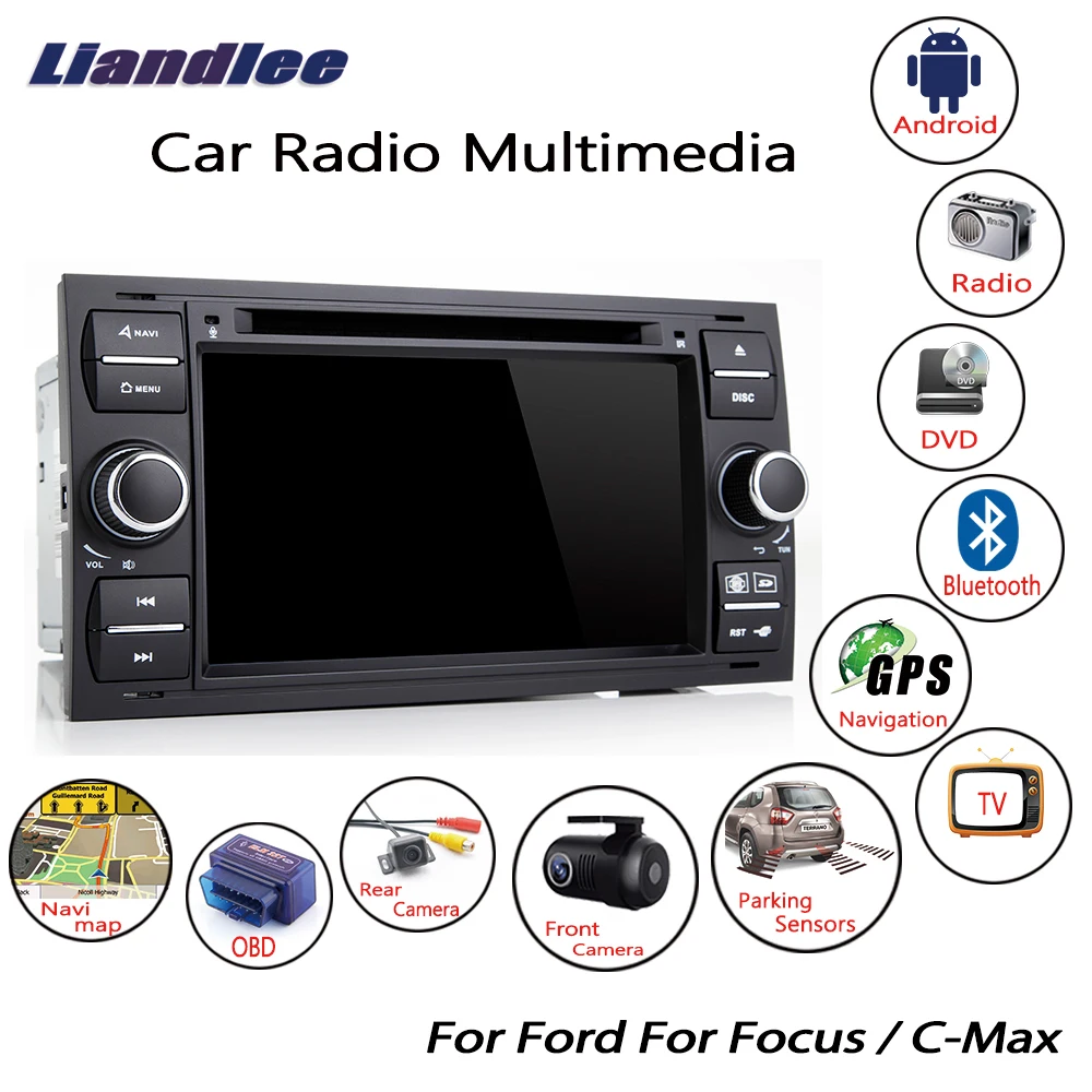Perfect Liandlee For Ford For Focus / C-Max 2004~2007 Android Car Radio CD DVD Player GPS Navi Navigation Maps Camera OBD TV Screen BT 9