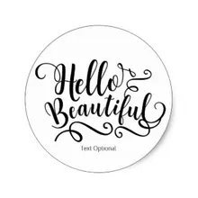 3,8 см привет Красивая типография каллиграфия Сделанные на заказ классические круглые наклейки