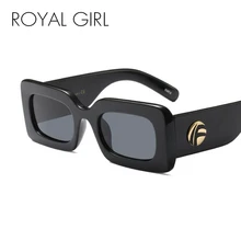 Королевская Девушка Новые Черные Квадратные Солнцезащитные очки для женщин мужские брендовые дизайнерские винтажные леопардовые красные маленькие рамки серые линзы солнцезащитные очки oculos ss068