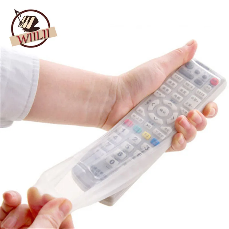 

Remote Control Cover Silicone Transparent TV Remote Control Case Air Conditioning Dust Protect Storage Bag