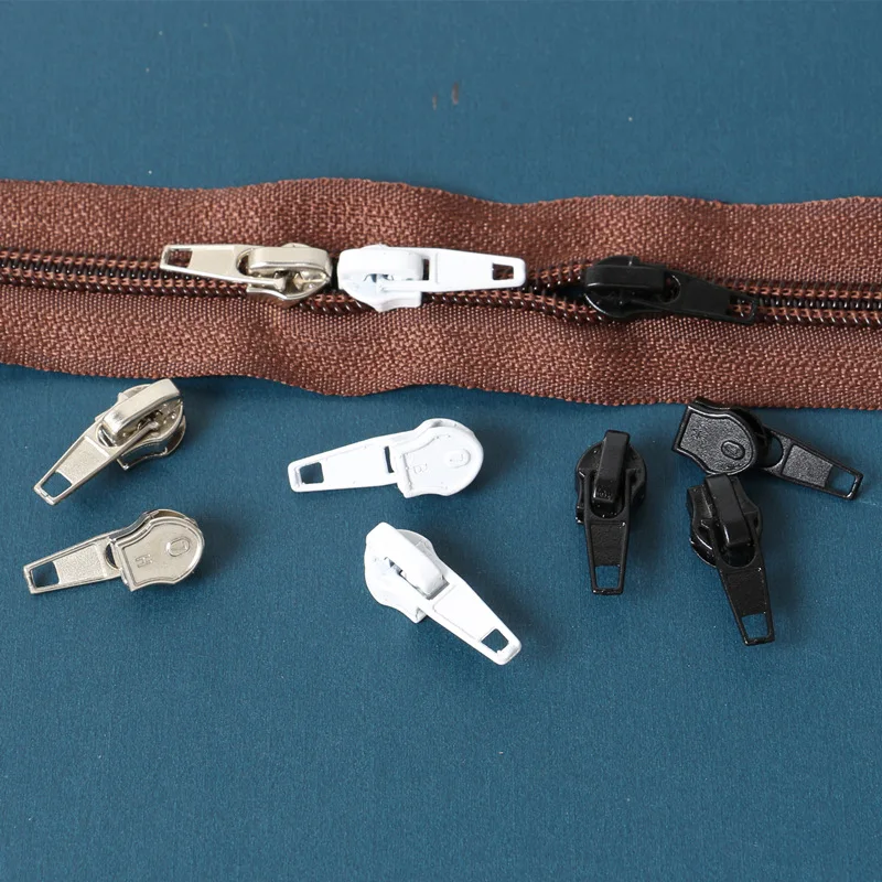 

15pcs 5# Zinc Alloy Auto Lock Automatic Zipper Pull Sliders for Nylon Bag Bedding Sofa for Tailors Sewing Accessories