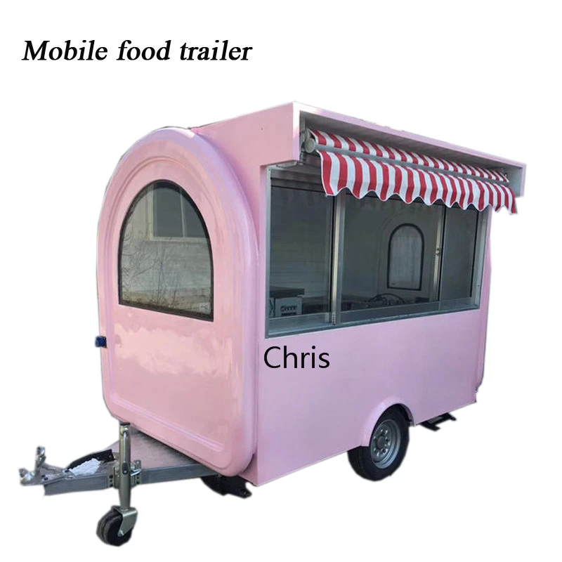 Blue And White Color Food Trailers Mobile Snack Van Mobile Ice Cream Truck For Sale With Different Size Ice Cream Makers Aliexpress
