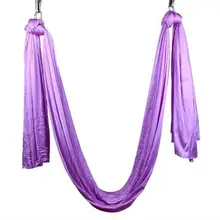 10 комплектов стиль 5 м полный набор йога-Гамак Ткань фиолетовый и зеленый