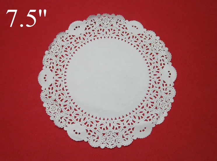 7.5'' diameter 19cm white cut out lace round doily paper doilies decormatin Mats & Pads from