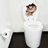 Hole View Cat Dog 3D Wall Sticker Bathroom Toilet Kids Room Decoration Wall Decals Sticker Refrigerator Waterproof Poster ► Photo 3/6