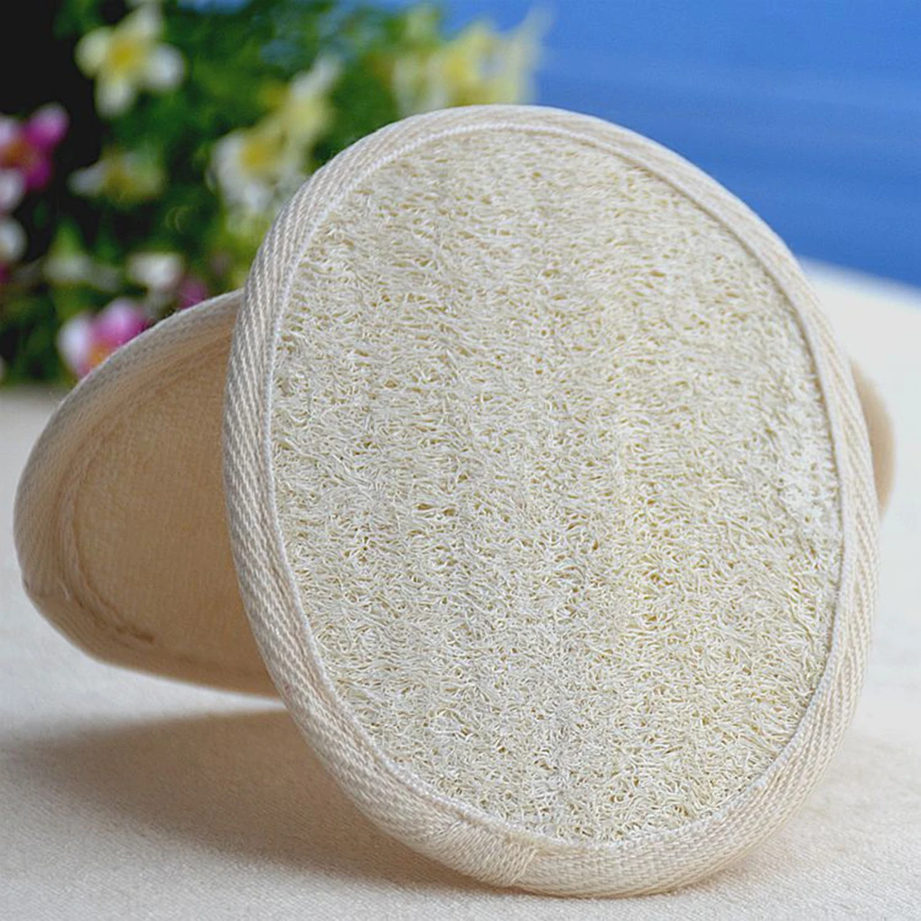 Natural Loofah Sponge Bath Rub Exfoliate Bath Glove Oval Bath Towel
