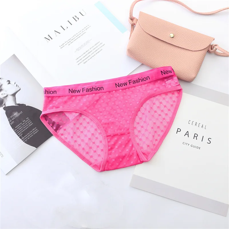 Women's Transparent Panties Ultra-thin Seamless Briefs Low-Rise Women Underwear Ladies Sexy Panty Tempting Underpants for Female (5)
