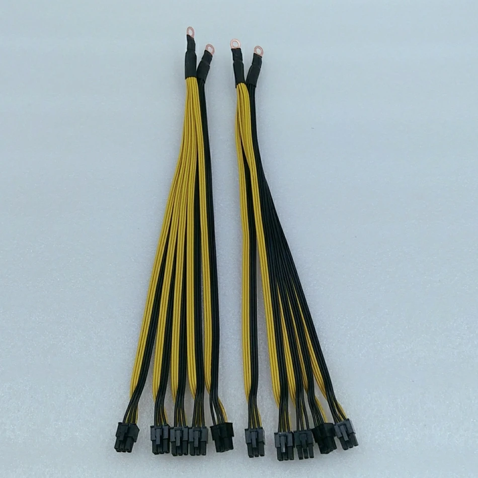 Шахтерский кабель PSU 10 шт. 6Pin разъемы прерывания кабель питания PCIe Express для Bitmain Antminer S9 B7 Z9 Z11 T2T T3 A9 A8 M3