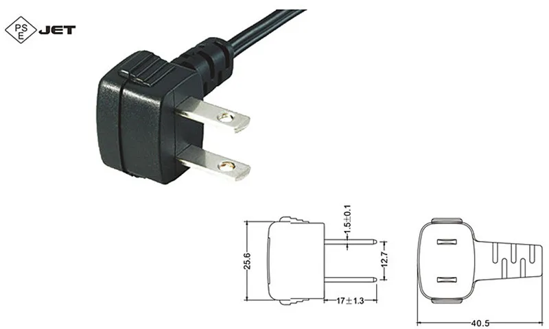 Двойной локоть угловой Япония JP 2 контактный разъем IEC 320 C7 женский короткий шнур цифровой Портативный преобразования Мощность кабель 50 см 0,5 м