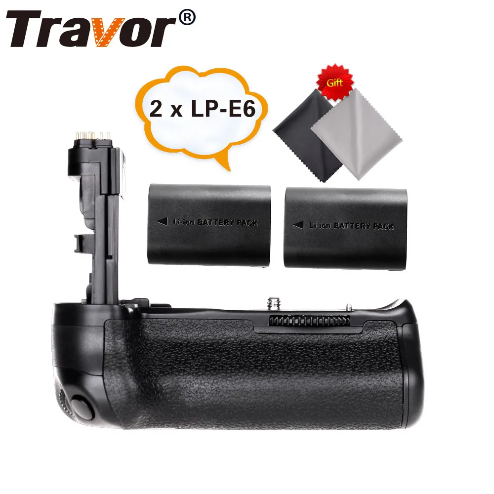 Travor vertical Battery Grip Holder for Canon 60D 60Da DSLR Camera Replacement BG-E9+2pcs LP-E6 battery+2pcs Lens Cloth Travor vertical Battery Grip Holder for Canon 60D 60Da DSLR Camera Replacement BG-E9+2pcs LP-E6 battery+2pcs Lens Cloth