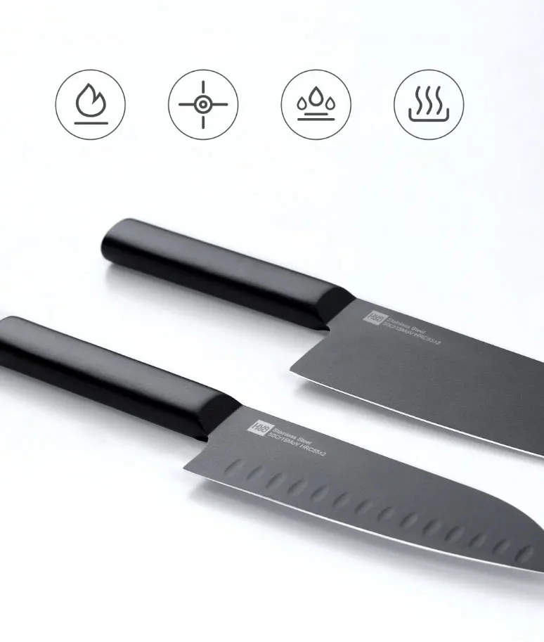 Xiaomi Mijia Cool Black Non-Stick Knife Stainless Steel Knife Set 
