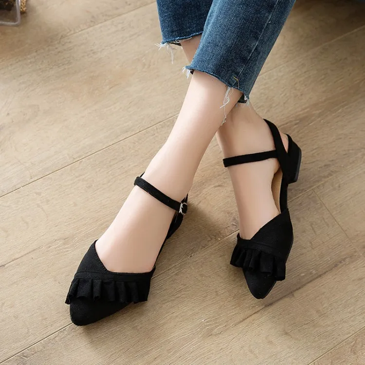 

Big Size 11 12 ladies high heels women shoes woman pumps Baitie casual pointed women's shoes