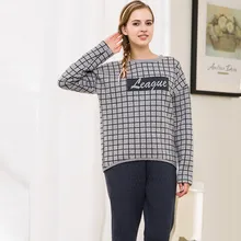 Брендовые зимние женские пижамные комплекты теплая клетчатая женская пижама с длинными рукавами, пижамный комплект с круглым вырезом Mujer, женская повседневная домашняя одежда