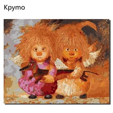 Kpymo Chuvilyaeva Галина Ангел живопись по номерам полотно ручной работы; рисунок стены дома художественная картина для гостиной уникальный подарок