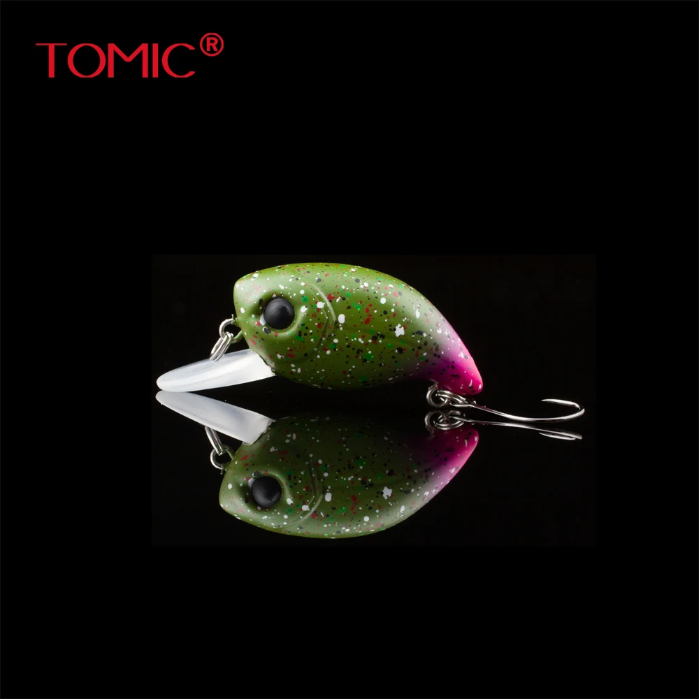 Tomic fishing plug 30mm shallow diving wobbler crank bait micro trout