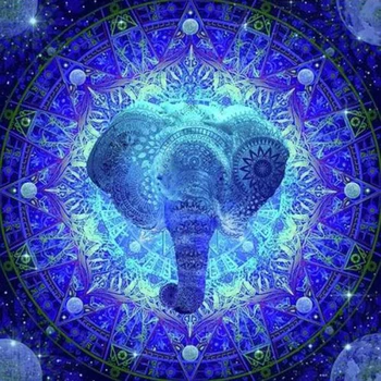 

5d Diy Diamond Painting Cross Stitch Diamond Mosaic Blue Elephant Pattern full diamond embroidery rhinestone for decoration