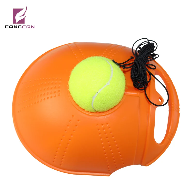 1 шт. FANGCAN Теннисный тренажер с диском стиль натуральный резиновый теннисный мяч прочная Лента - Цвет: Оранжевый